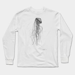 Jellyfish - Original Pen and Ink Artwork Long Sleeve T-Shirt